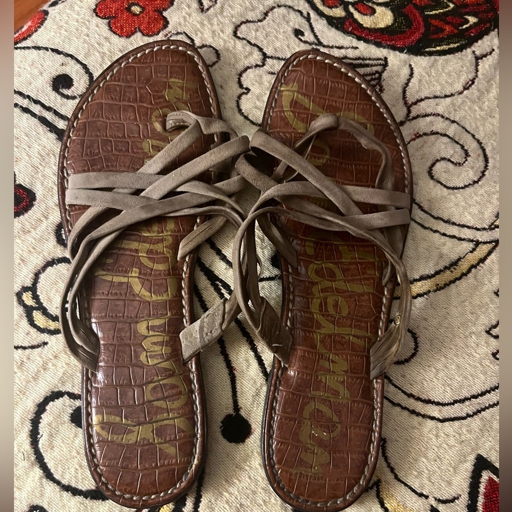 Sam Edelman strappy slide sandals size 8 color tan